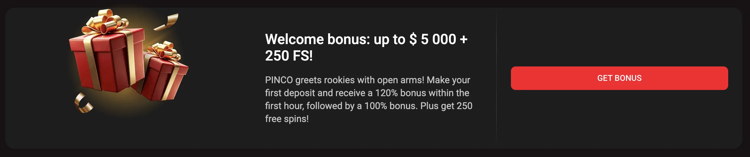 pinco first deposit bonus